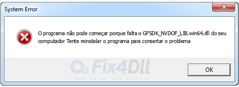 GFSDK_NVDOF_LIB.win64.dll ausente