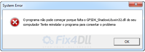 GFSDK_ShadowLib.win32.dll ausente