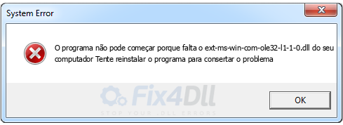 ext-ms-win-com-ole32-l1-1-0.dll ausente