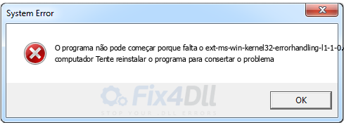 ext-ms-win-kernel32-errorhandling-l1-1-0.dll ausente