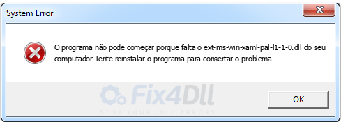 ext-ms-win-xaml-pal-l1-1-0.dll ausente