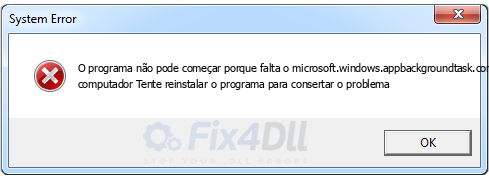 microsoft.windows.appbackgroundtask.commands.dll ausente