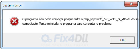 php_sapnwrfc_5.6_vc11_ts_x86.dll ausente