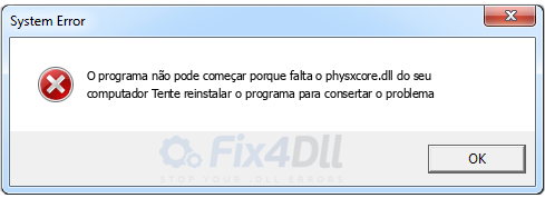 physxcore.dll ausente