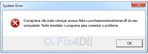 purchasewindowslicense.dll ausente