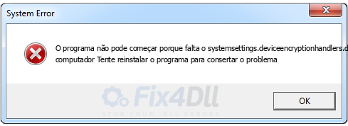 systemsettings.deviceencryptionhandlers.dll ausente