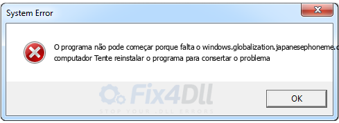 windows.globalization.japanesephoneme.dll ausente