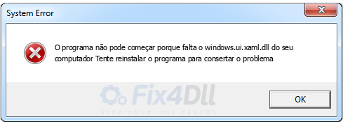 windows.ui.xaml.dll ausente